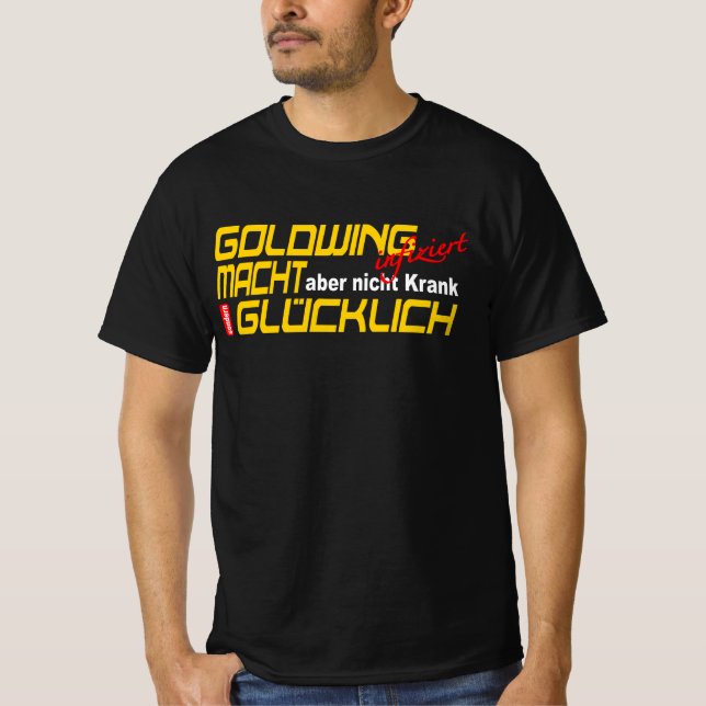 Camiseta  Motorrad Bike Goldwing macht Glücklich (Anverso)