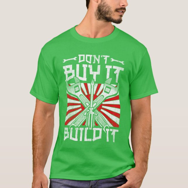 Camiseta Motorsport Caruning Dont Buy It Build It funny (Anverso)