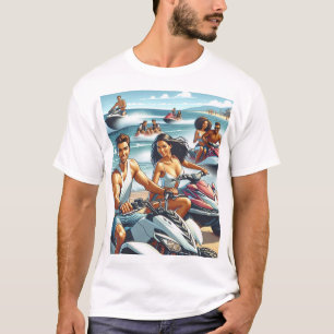 Camiseta Motos de agua y cuatriciclos en la playa