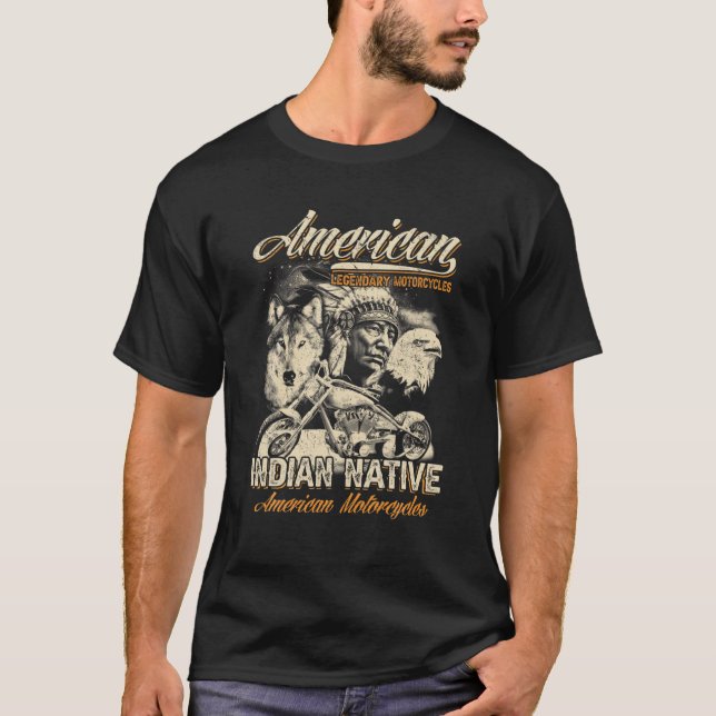Camiseta Motos retro legendarias norteamericanas en el viej (Anverso)