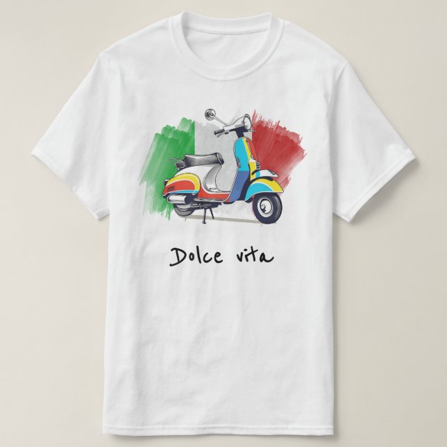 Camiseta Mototo italiano, vida dulce, dolce vita (Diseño del anverso)