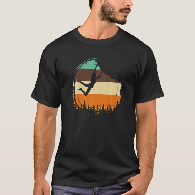 Camiseta Mou de escalada gráfica retro con pepino rocoso (Anverso)