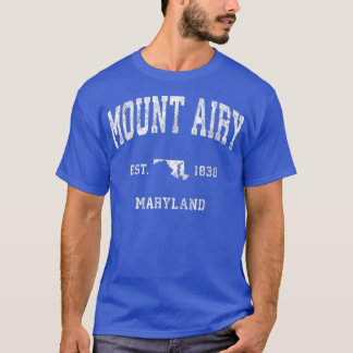 Camiseta Mount Airy Maryland Diseño Deportivo Atlético Vint