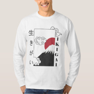 Camiseta mount fuji retro kanji japonés