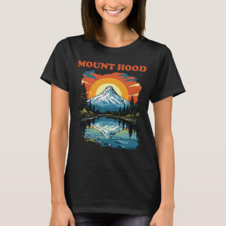 Camiseta Mount Hood Mirror Lake Naranja Viaje