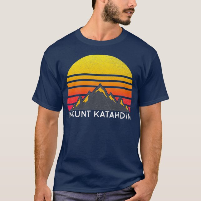 Camiseta Mount Katahdin Maine Sunset Hiking Mountain T (Anverso)