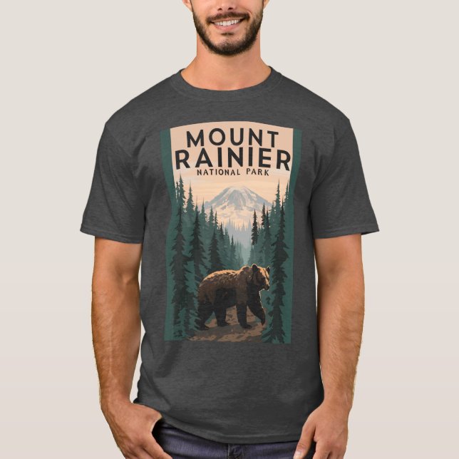 Camiseta Mount Rainier National Park girl (Anverso)
