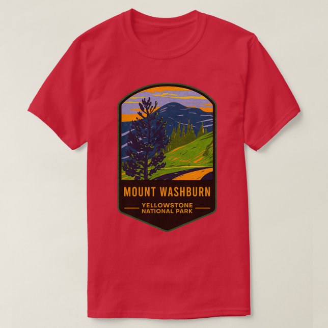 Camiseta Mount Washburn Yellowstone National Park (Diseño del anverso)