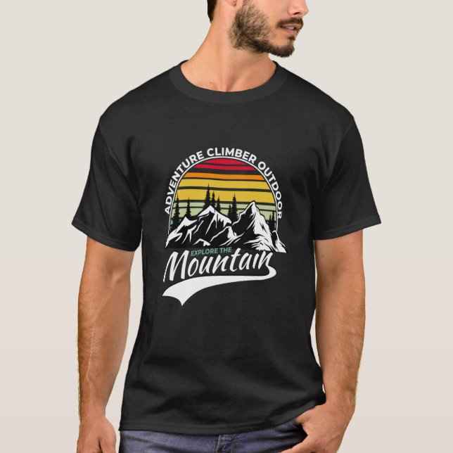 Camiseta Mountain and Forest Scene Silhouette  29 (Anverso)