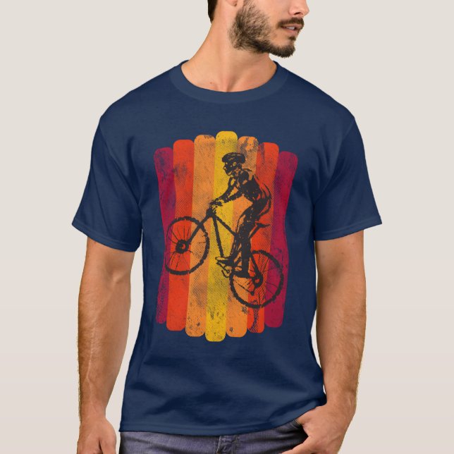 Camiseta Mountain Bike 90s MTB Retro Sunset Fat Bike (Anverso)