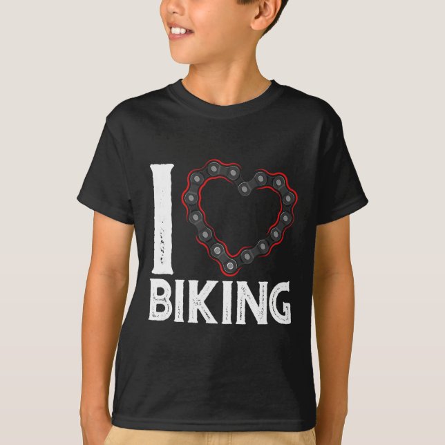 Camiseta Mountain Bike Cycling Bicycle I Love Biking  (Anverso)
