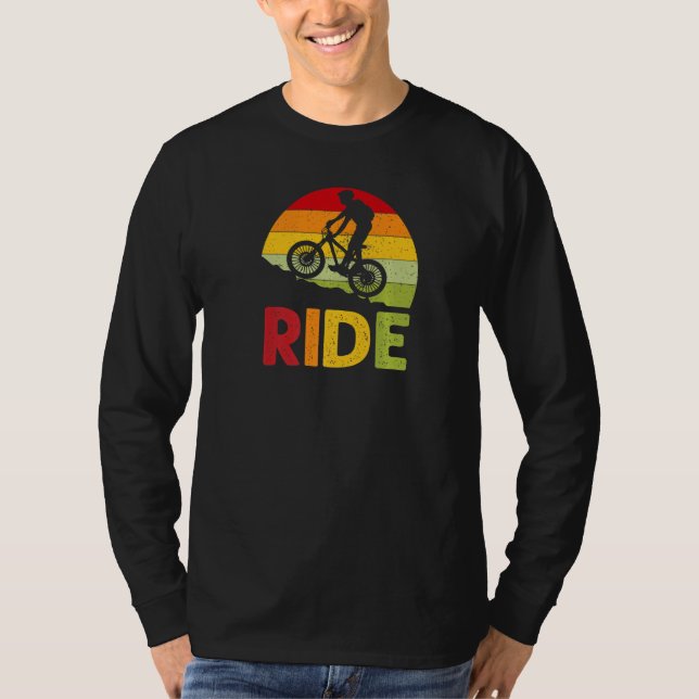 Camiseta Mountain Bike Ride Retro Sunset   (Anverso)