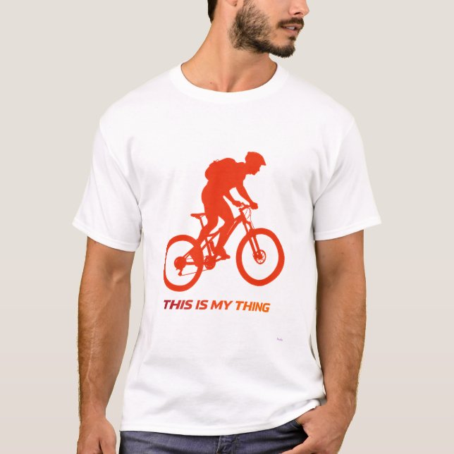 Camiseta Mountain Bike Silhouette Action Lifestyle Design (Anverso)
