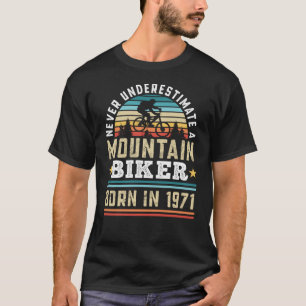 Camiseta Mountain Biker nacido en 1971 50th Birthday Gift M