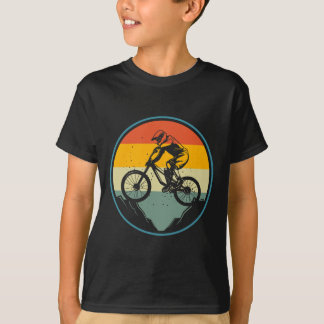 Camiseta Mountain Biking Retro Vintage Landscape Mtb Rider 