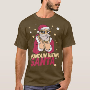 Camiseta Mountain Biking Santa Claus Christmas Holiday Moun