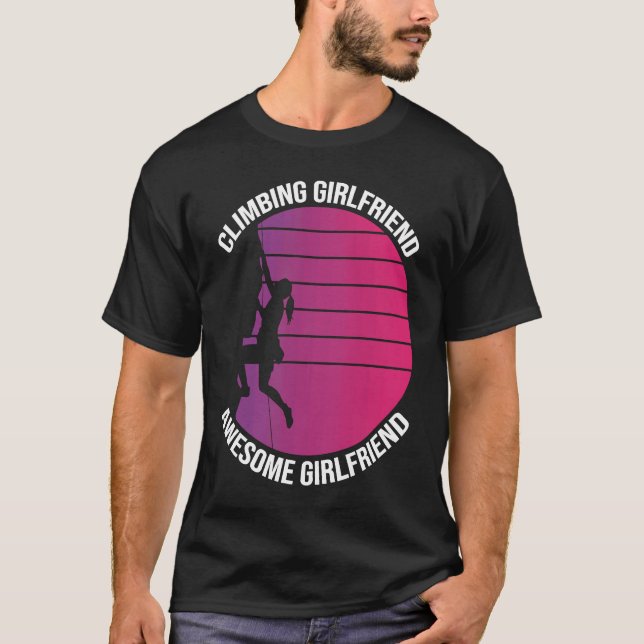 Camiseta Mountain Climbing Rock Climb Climber Girlfriend (Anverso)