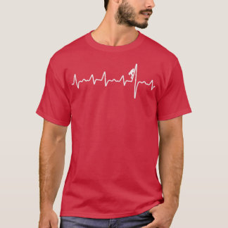 Camiseta Mountain Climbing Rock Climbing Heartbeat