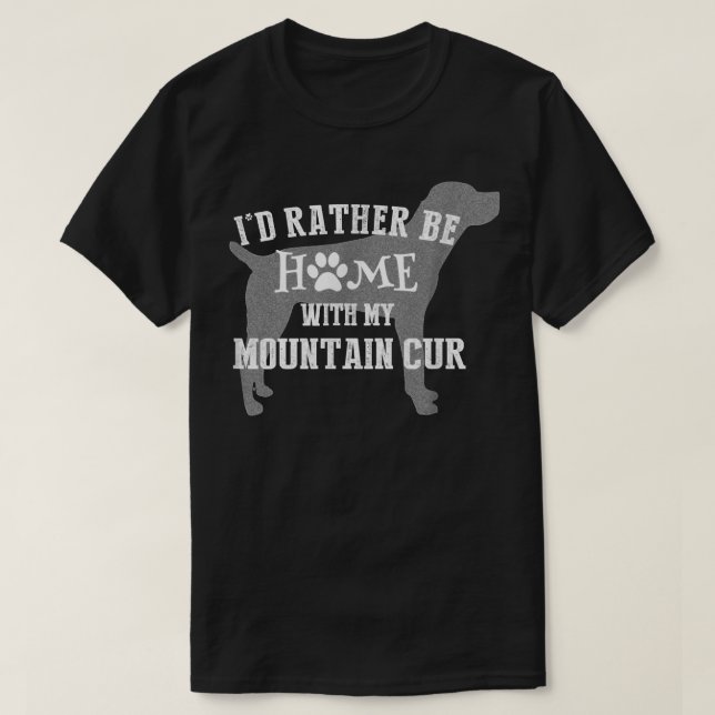 Camiseta Mountain Cur Design para los amantes de los perros (Diseño del anverso)
