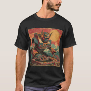 Camiseta Mountain DJ Mecha — Tocadiscos Vintage Deteriorado