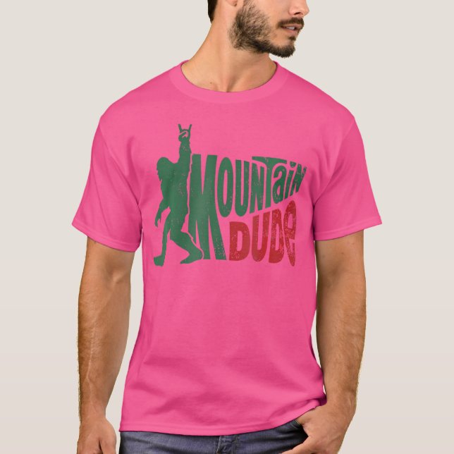 Camiseta Mountain Dude Funny Bigfoot Sasquatch Senderismo (Anverso)