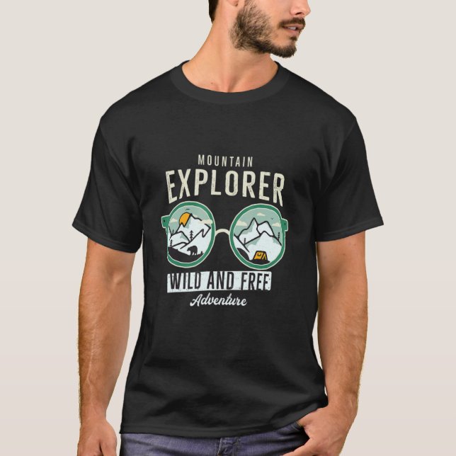 Camiseta Mountain Explorer Cool Camper   (Anverso)