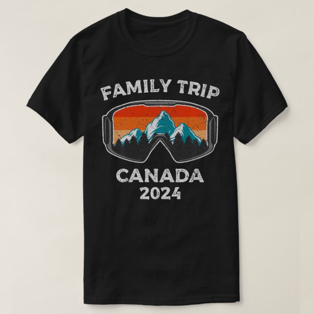 Camiseta Mountain Family Vacation 2024 Ski Trip Snowboard (Diseño del anverso)