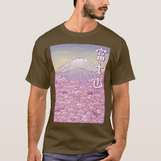 Camiseta Mountain Fuji Yama Japón Sakura Cherry Blossom