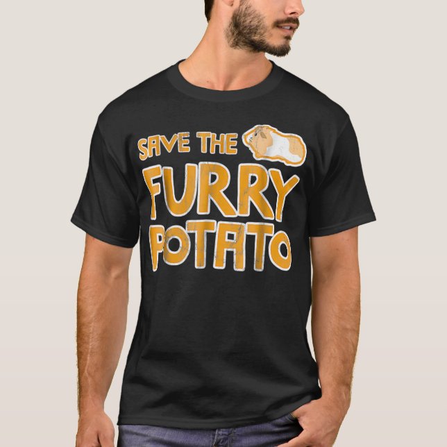 Camiseta Mountain Guinea Pig T  Save The Furry Potato  (Anverso)