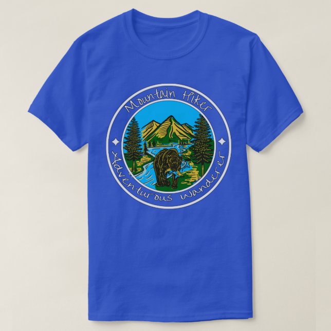 Camiseta Mountain Hiker Bear Wilderness (Diseño del anverso)