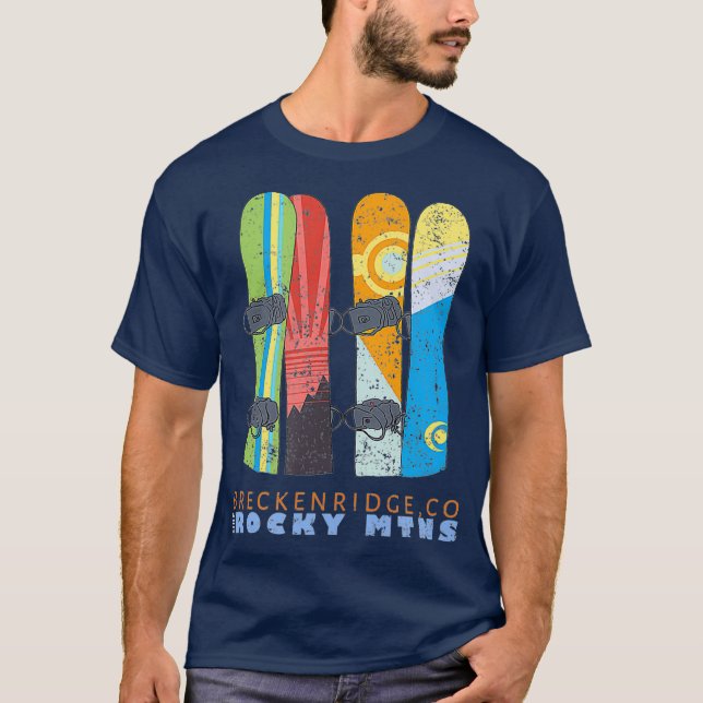Camiseta Mountain Life Breckenridge Colorado Snowboard (Anverso)