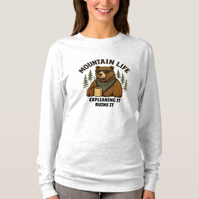 Camiseta Mountain Life | Explaining It Ruins It (Anverso)