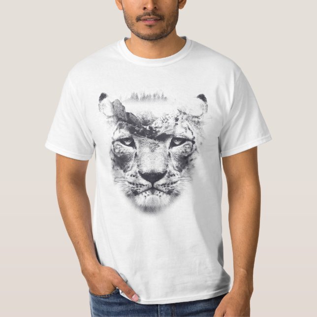 Camiseta Mountain Lion Double Exposed (Anverso)