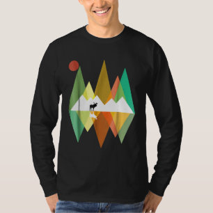 Camiseta Mountain Moose Retro Vintage Camping T
