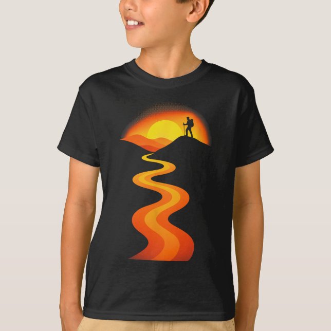 Camiseta Mountain Path Sunset - Rock Climbing Adventure The (Anverso)