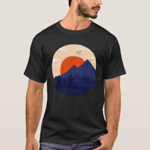 Camiseta Mountain Sunset Graphic Adventure Outdoor Mountain