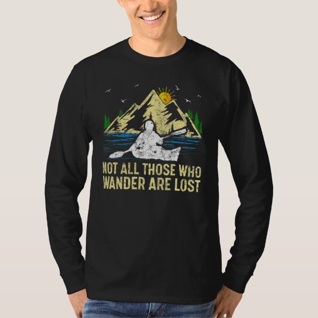 Camiseta Mountain Sunset Not All Those Who Wander Are Lost  (Anverso)