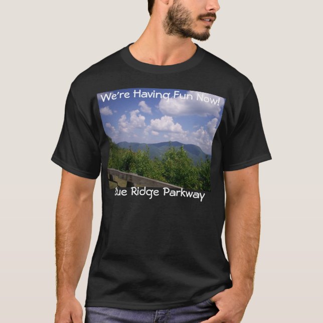 Camiseta Mountain View azul de la ruta verde de Ridge (Anverso)