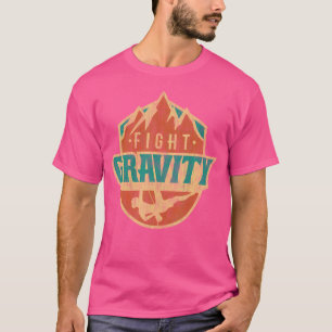 Camiseta Mountain Wall Rock Climbing Vintage Fight Gravi