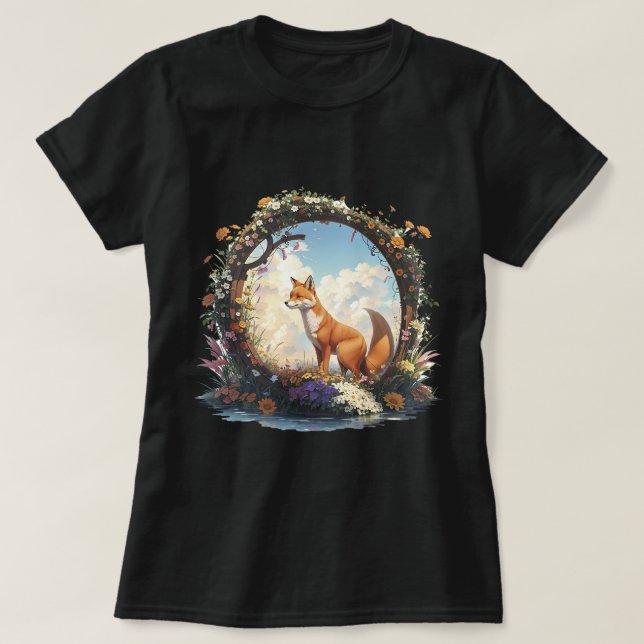 Camiseta Mountain Woodland Animals Fox Nature (Diseño del anverso)