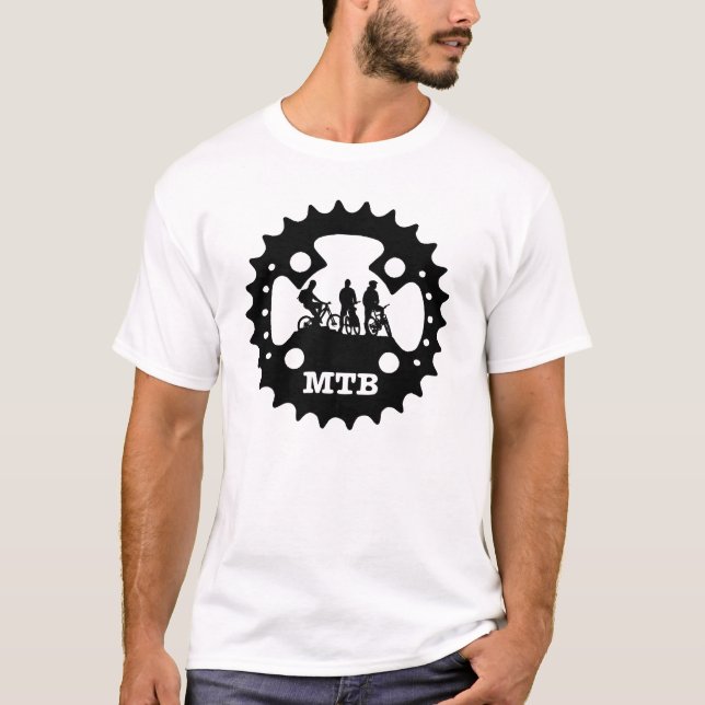Camiseta Mountainbiking (motero, manivela MTB playera) (Anverso)