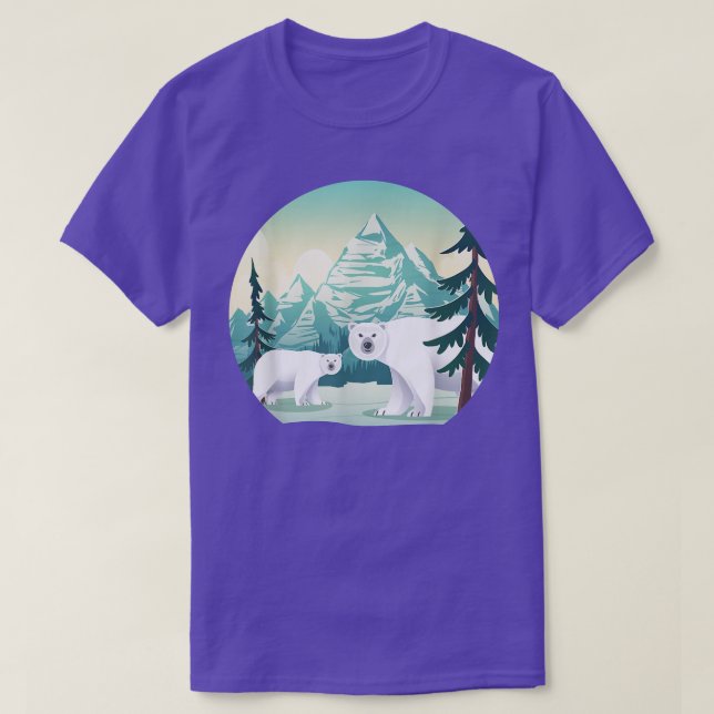 Camiseta Mountains Arctic Animal Wildlife Nature Polar Bear (Diseño del anverso)