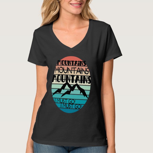 Camiseta Mountains are Calling Sunsets  Snow Slopes Family  (Anverso)