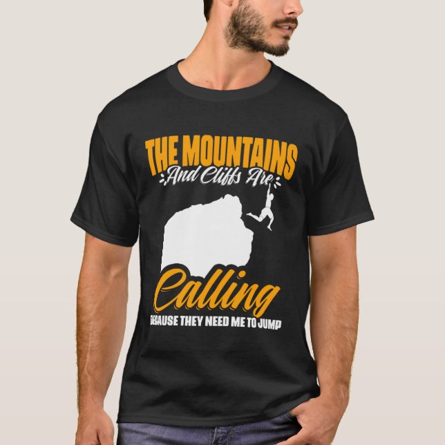 Camiseta Mountains Are Cliffs  Cliff Diving Extreme Cliff D (Anverso)