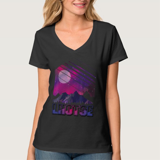 Camiseta Mountains Galaxy Hiking Lhotse Nepal Hike Mountain (Anverso)