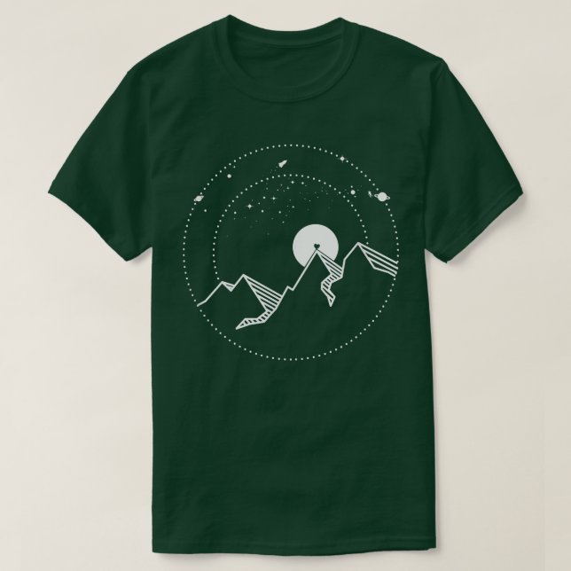 Camiseta Mountains, hiking, space T-Shirt (Diseño del anverso)