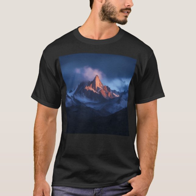 Camiseta Mountains Nature Landscape Mountains Wall Art Acti (Anverso)