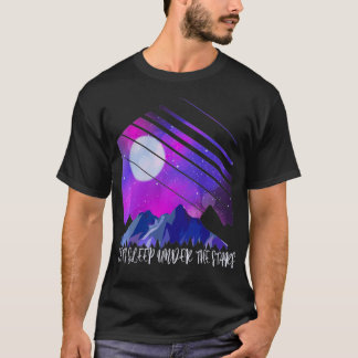 Camiseta Mountains Starry Night Camping Travel RVing Van Li