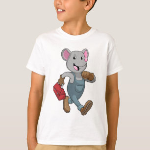 Camiseta Mouse como Handyman con Cuadro de herramientas