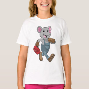 Camiseta Mouse como Handyman con Cuadro de herramientas